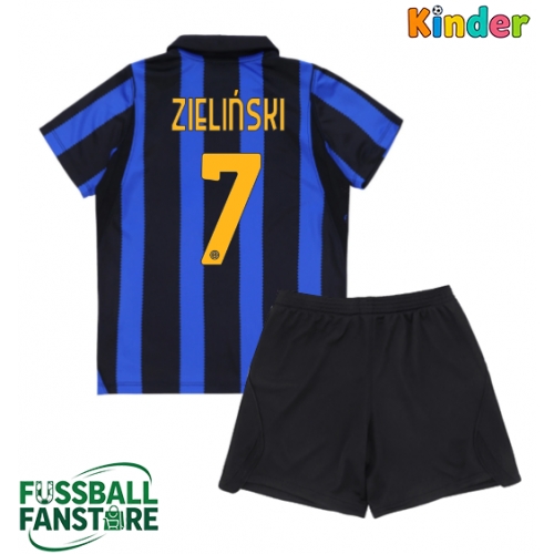 Inter Milan Piotr Zielinski #7 Replik Heimtrikot Kinder 2026-27 Kurzarm (+ Kurze Hosen)